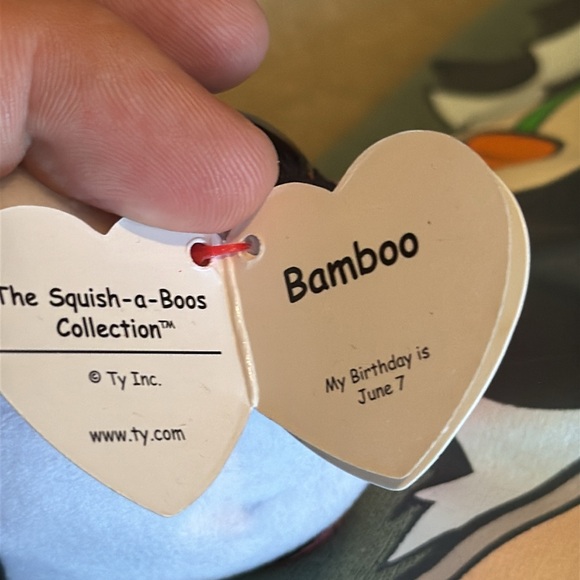 Ty squish a boo “Bamboo the panda” plushie clip NWT - Picture 4 of 5